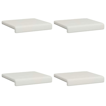 Bankkussen 4 st Kunstleer Wit Diepte 35 cm
