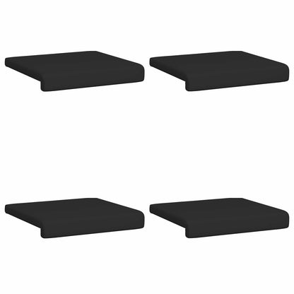 Bankkussen 4 st Kunstleer Zwart Diepte 35 cm