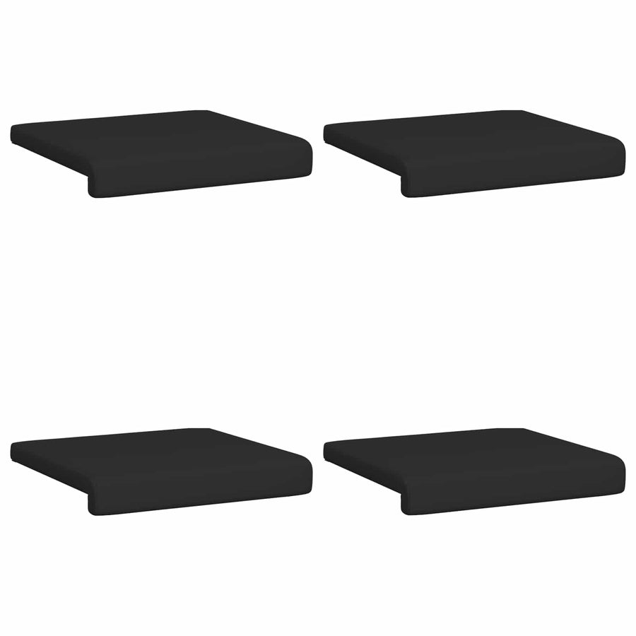 Bankkussen 4 st Kunstleer Zwart Diepte 35 cm