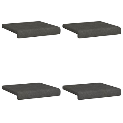 Bankkussen 4 st Kunstleer Zwart Diepte 35 cm