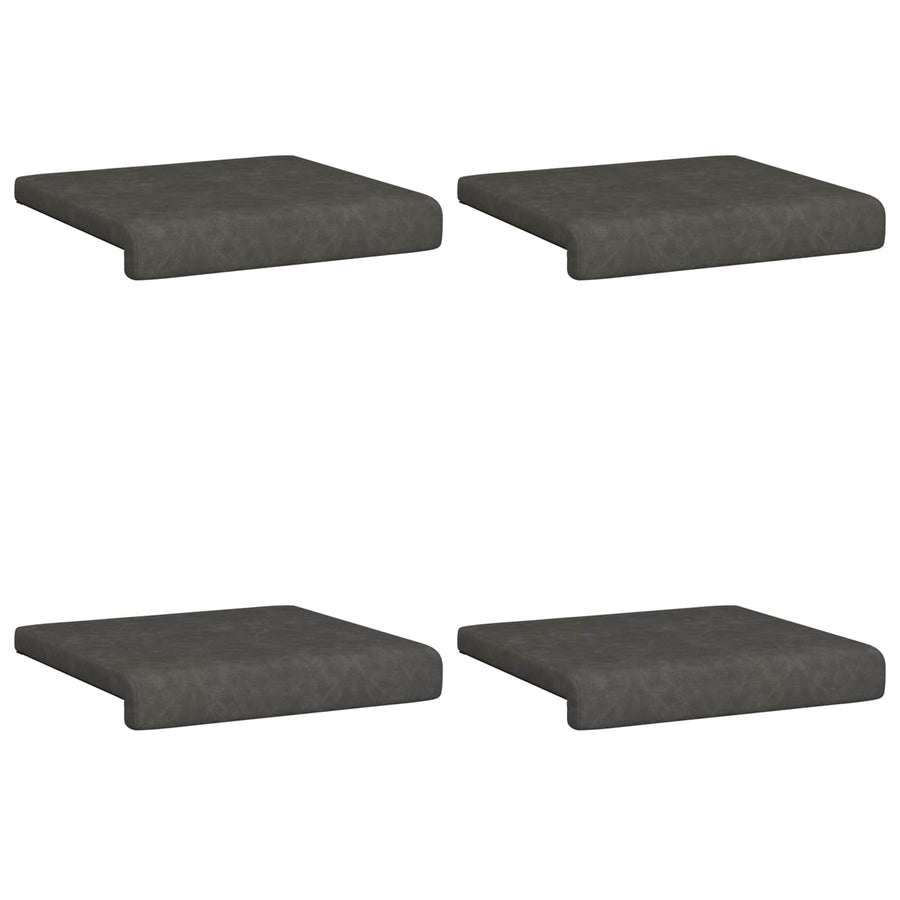 Bankkussen 4 st Kunstleer Zwart Diepte 35 cm