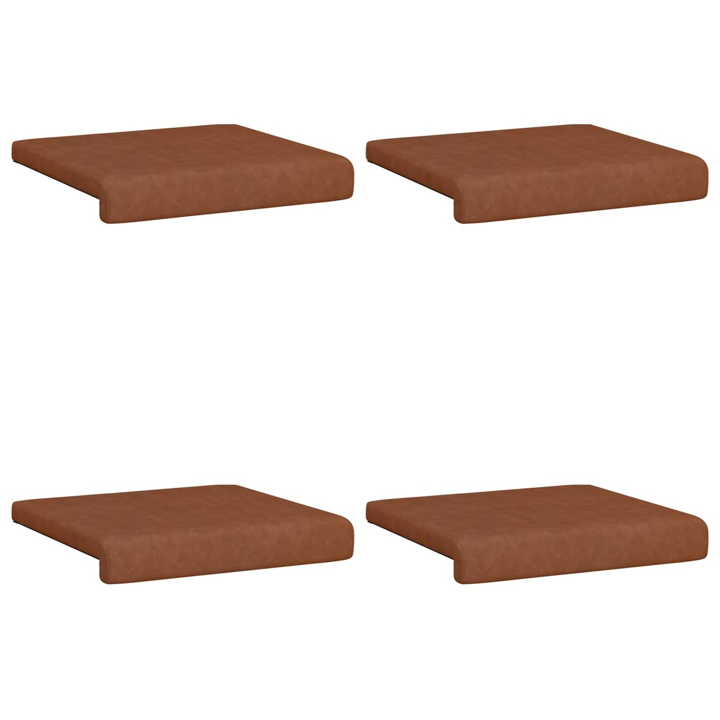 Bankkussen 4 st Kunstleer Bruin Diepte 35 cm