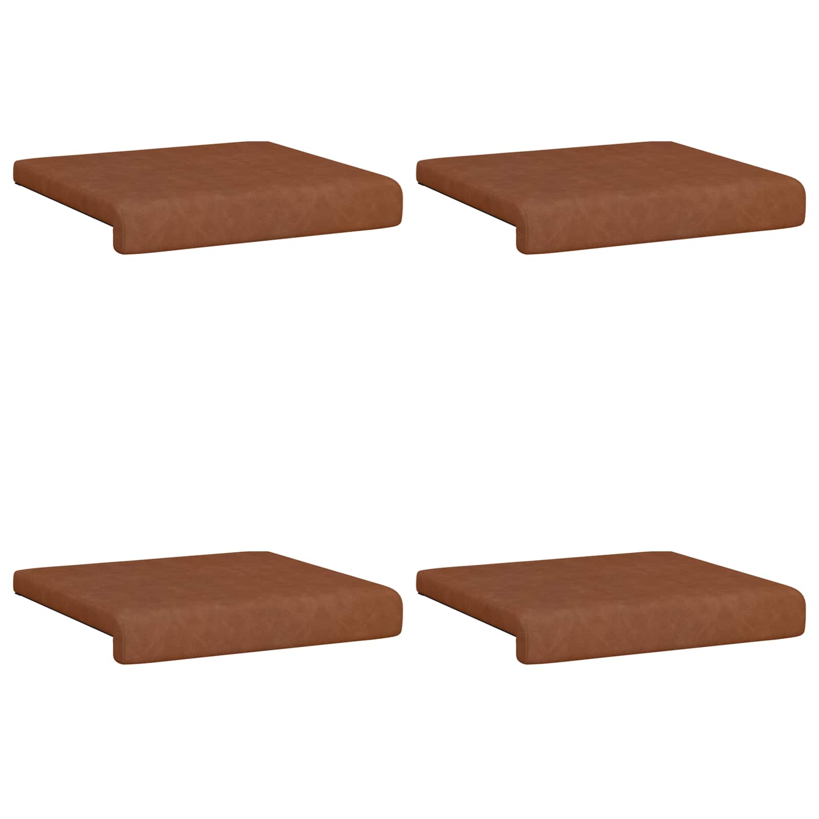 Bankkussen 4 st Kunstleer Bruin Diepte 35 cm