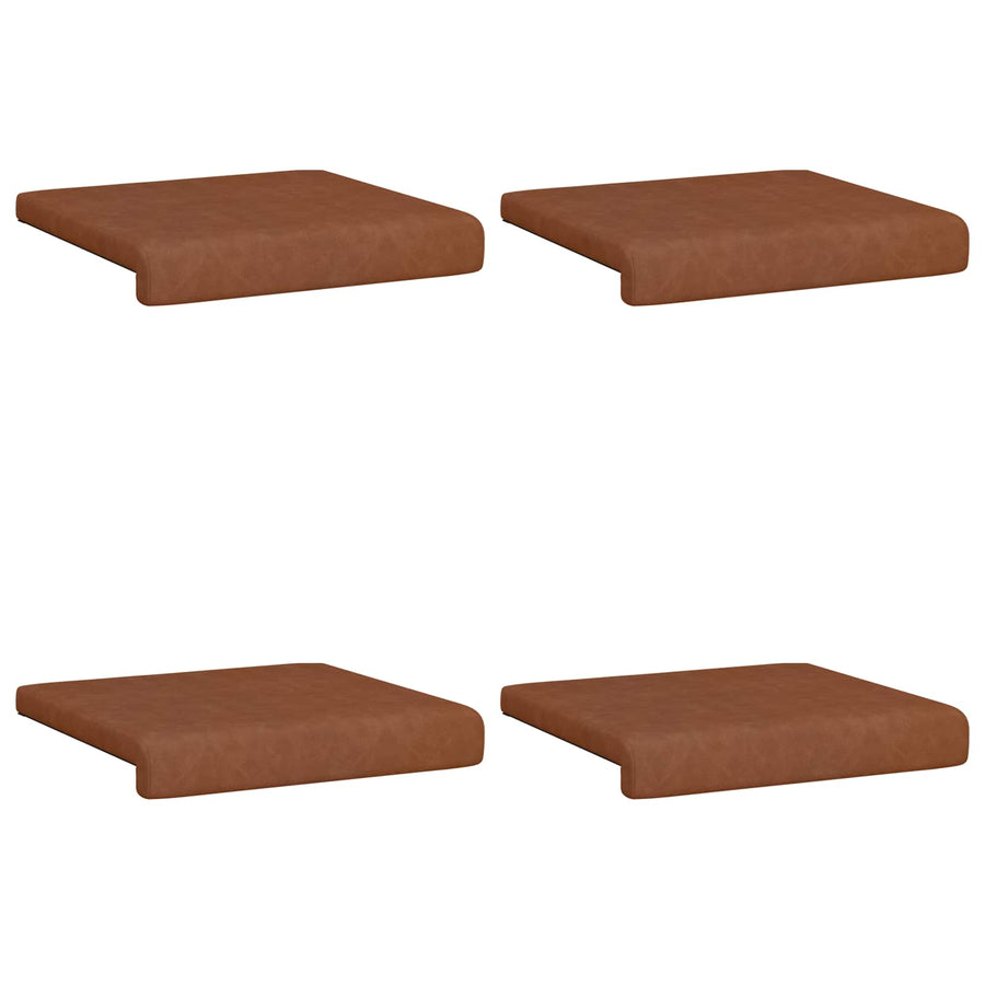 Bankkussen 4 st Kunstleer Bruin Diepte 35 cm
