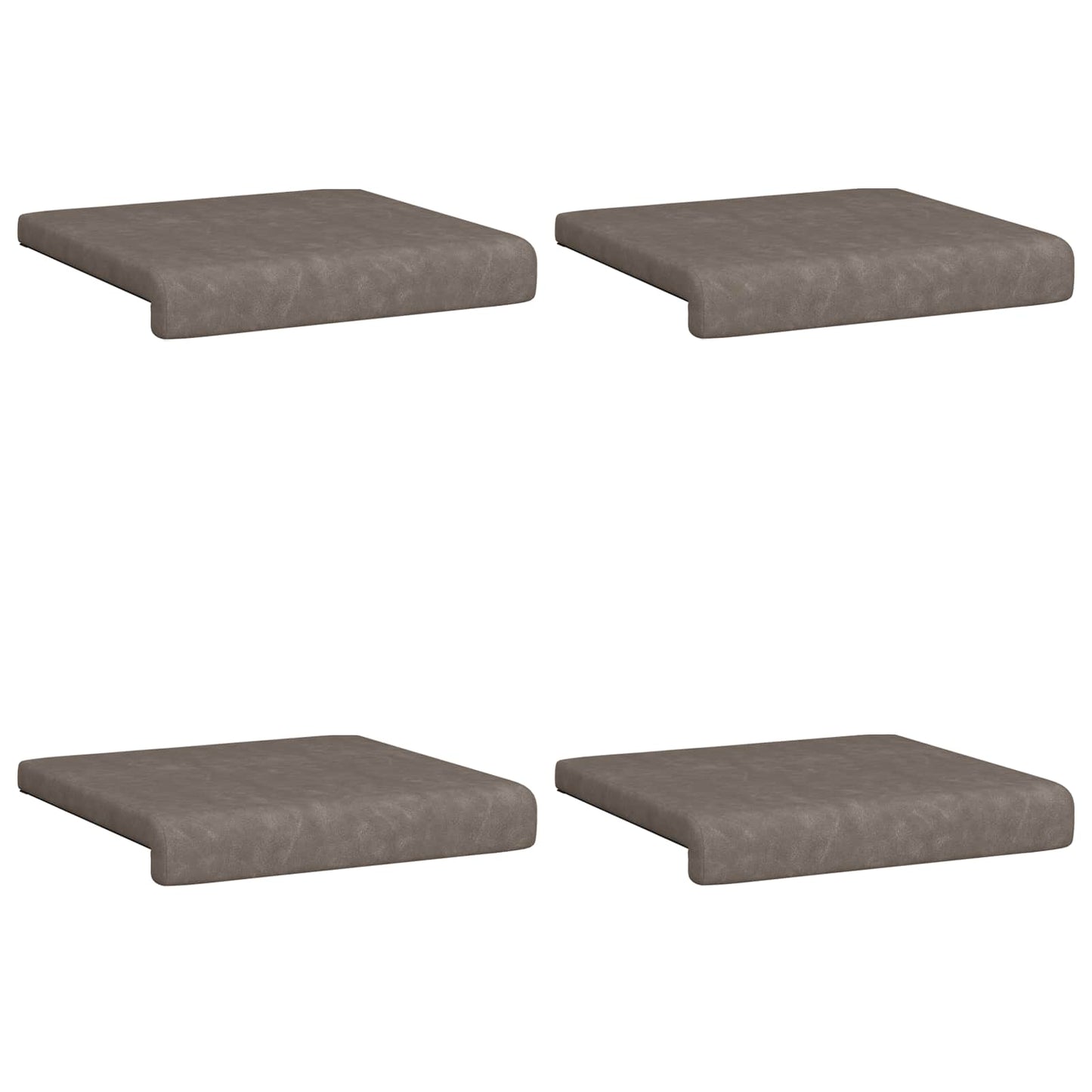 Bankkussen 4 st Kunstleer Grijs Diepte 35 cm