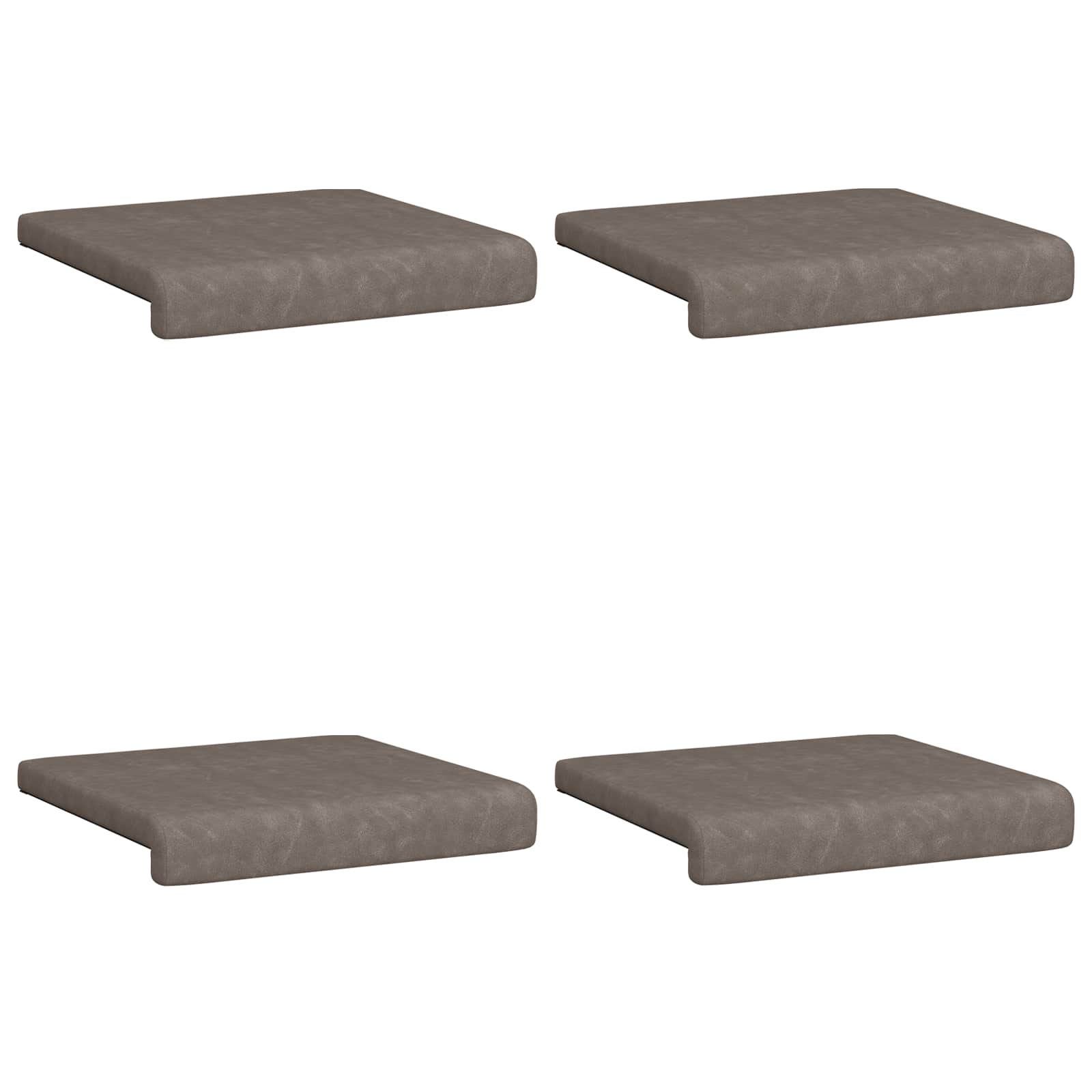 Bankkussen 4 st Kunstleer Grijs Diepte 35 cm