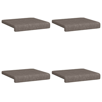 Bankkussen 4 st Kunstleer Grijs Diepte 35 cm