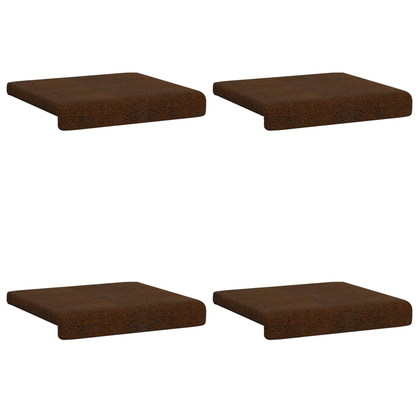 Bankkussen 4 st Faux Suède Stof Bruin Diepte 35 cm