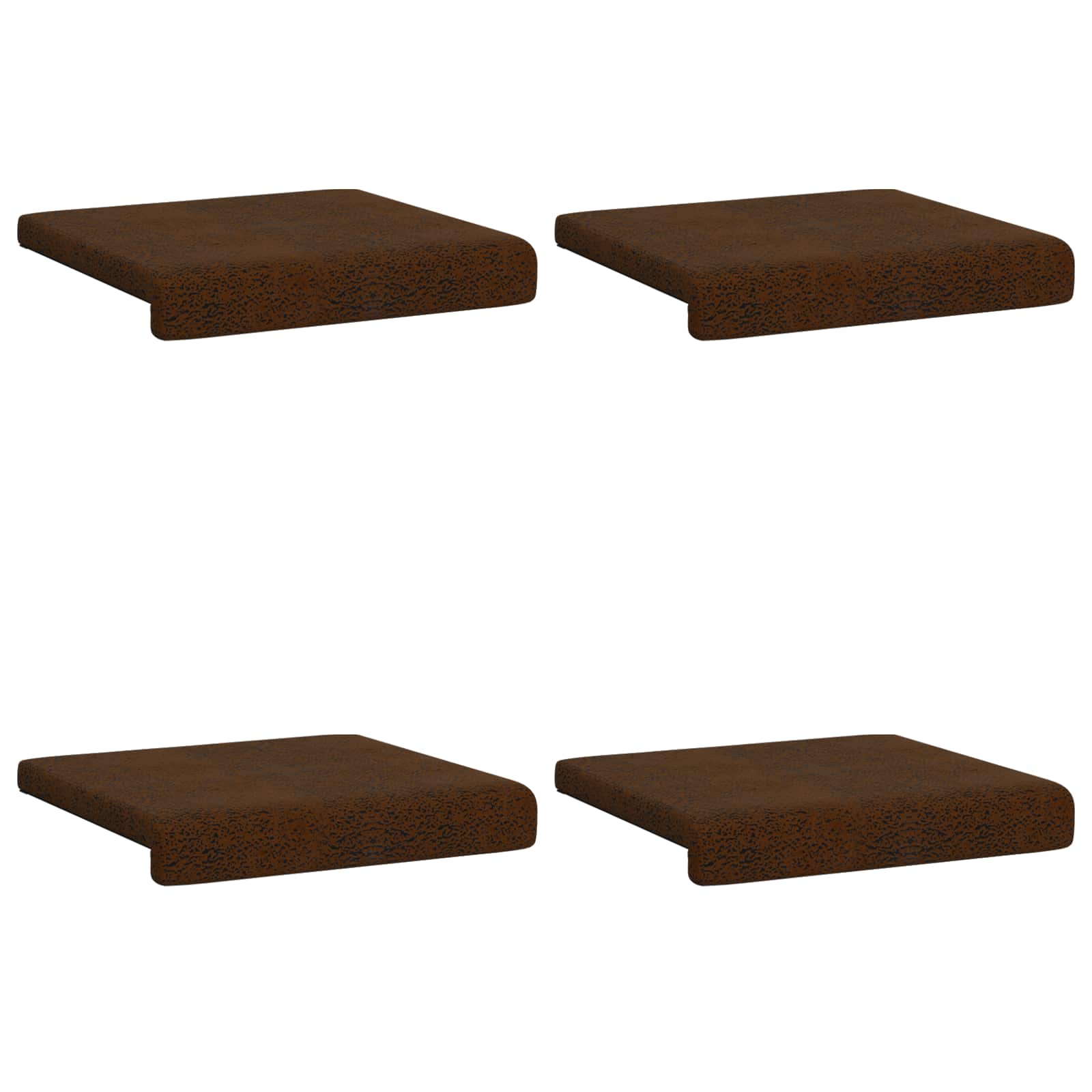 Bankkussen 4 st Faux Suède Stof Bruin Diepte 35 cm