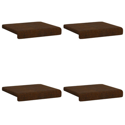 Bankkussen 4 st Faux Suède Stof Bruin Diepte 35 cm