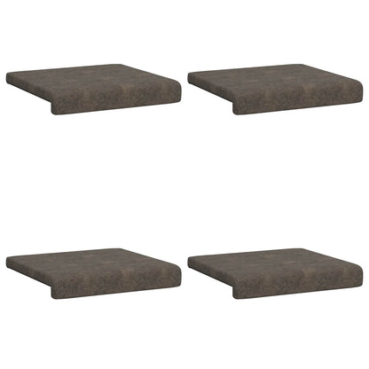 Bankkussen 4 st Faux Suède Stof Donkergrijs Diepte 35 cm