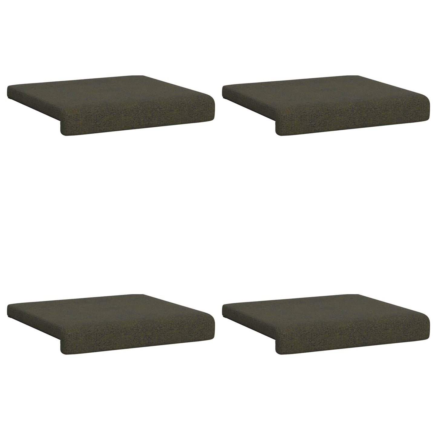 Bankkussen 4 st Faux Suède Stof Legergroen Diepte 35 cm
