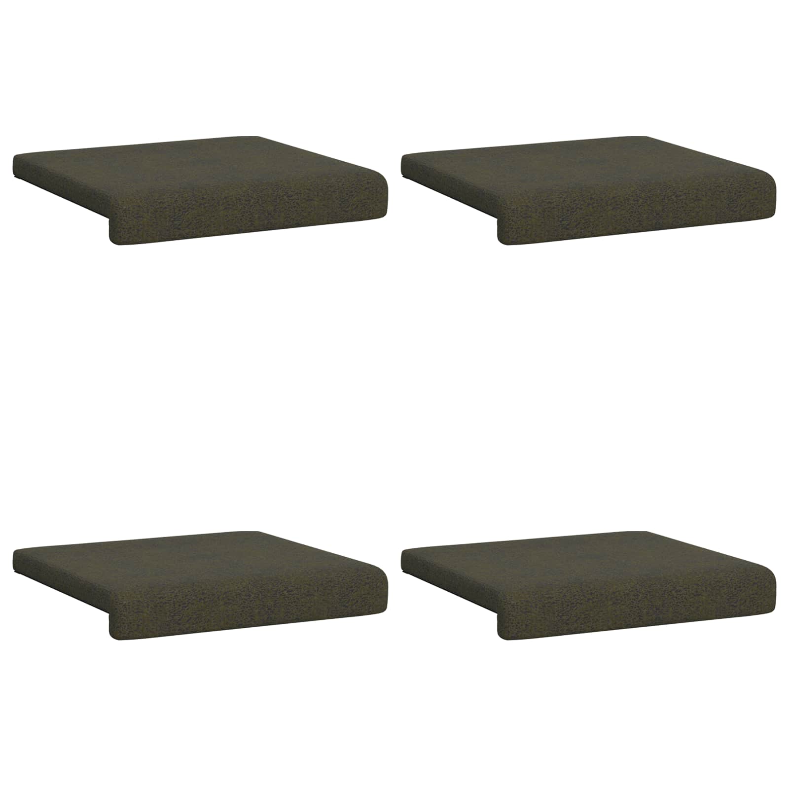 Bankkussen 4 st Faux Suède Stof Legergroen Diepte 35 cm