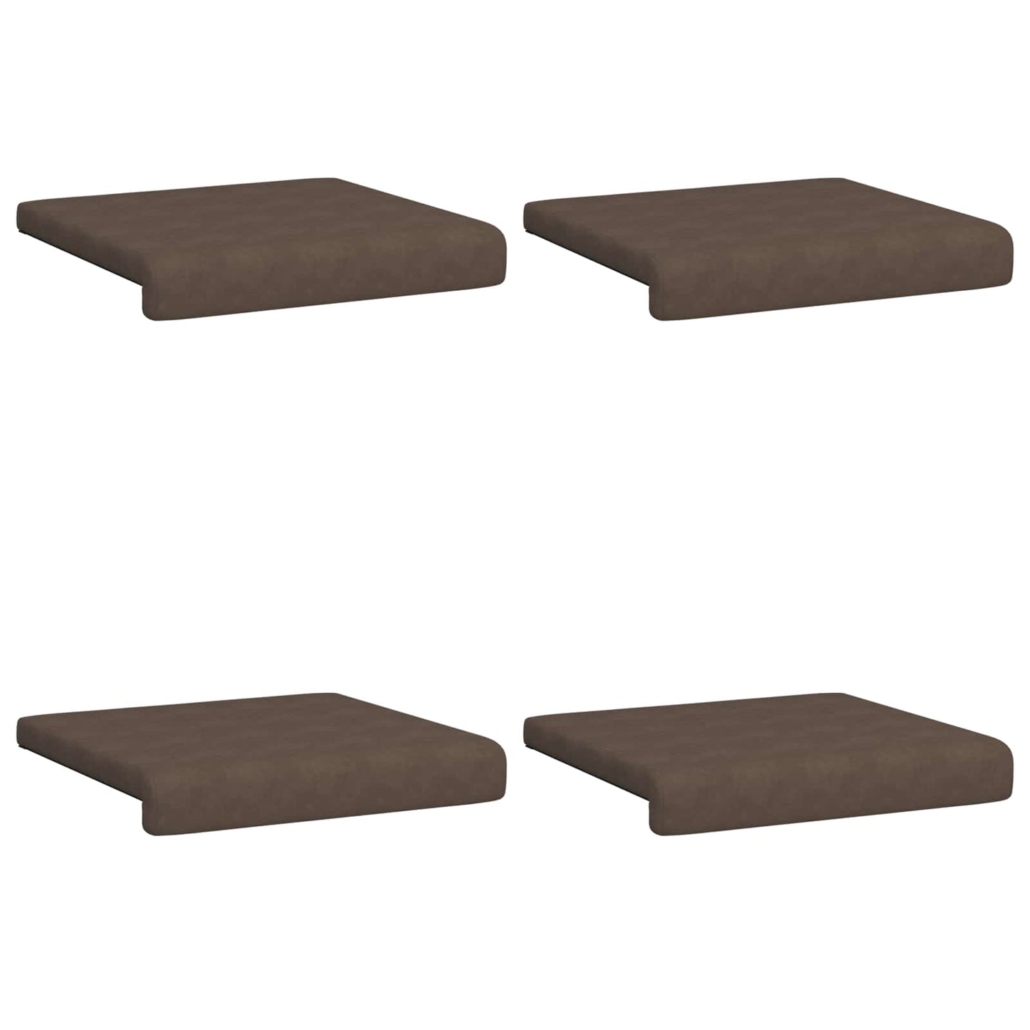 Bankkussen 4 st Microvezel Bruin Diepte 35 cm