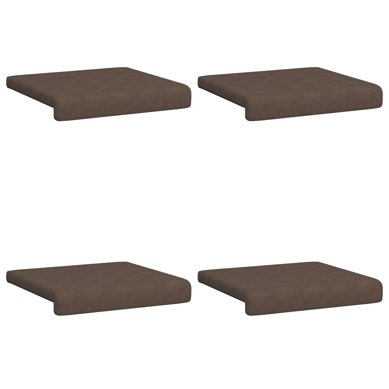 Bankkussen 4 st Microvezel Bruin Diepte 35 cm