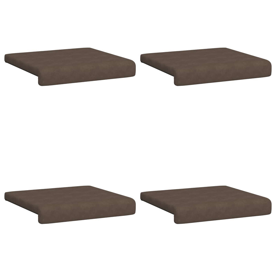 Bankkussen 4 st Microvezel Bruin Diepte 35 cm
