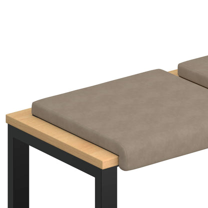 Bankkussen 4 st Microvezel Taupe Diepte 35 cm