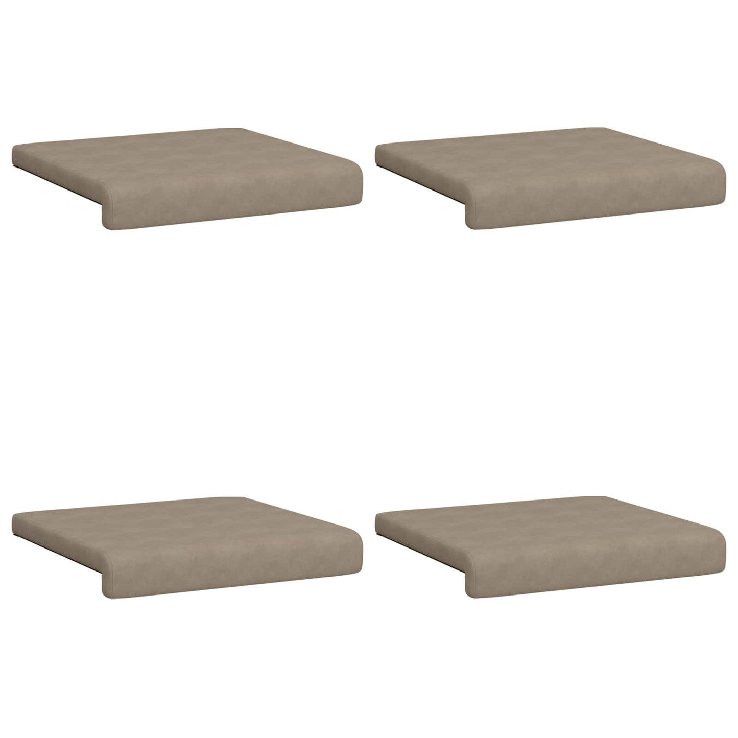 Bankkussen 4 st Microvezel Taupe Diepte 35 cm