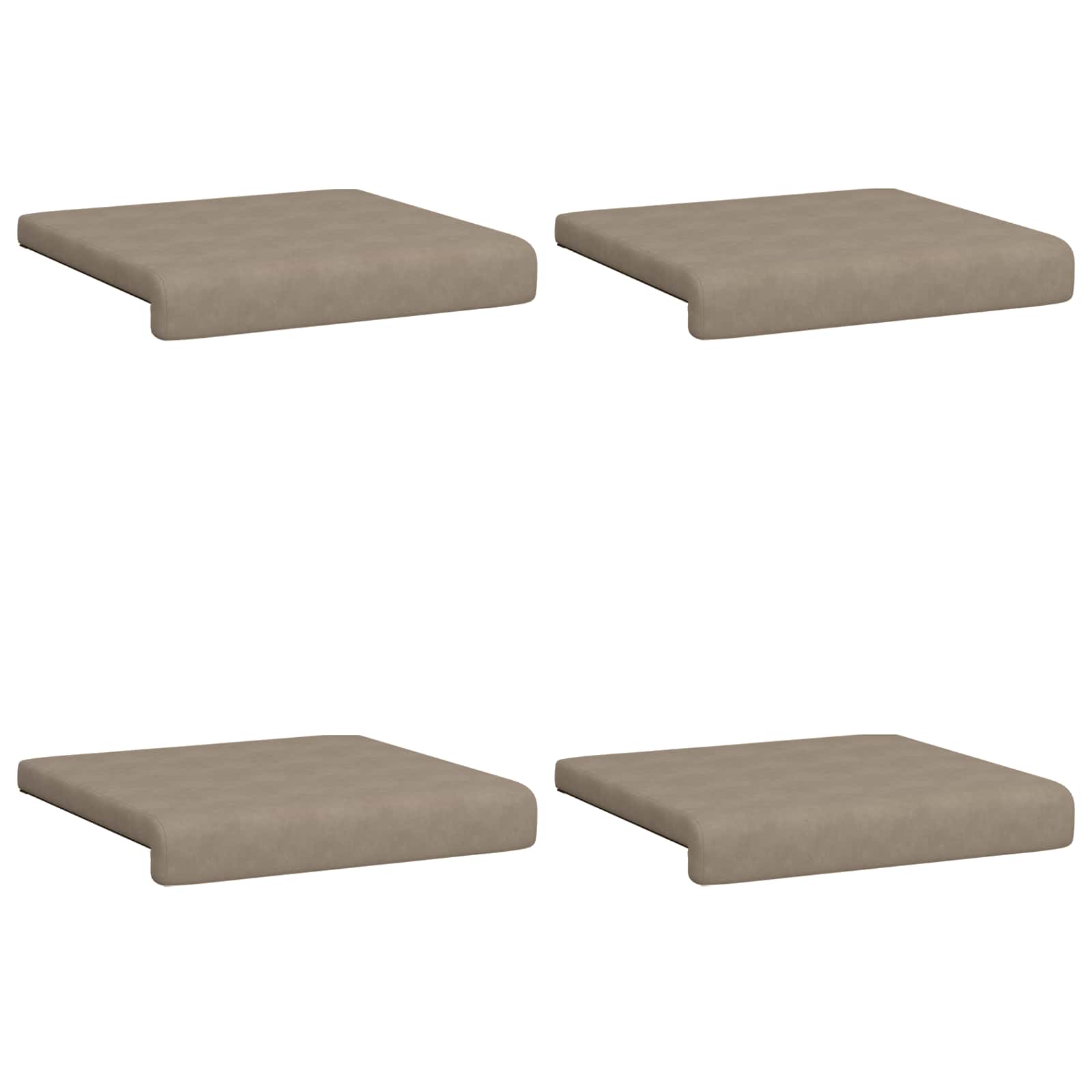 Bankkussen 4 st Microvezel Taupe Diepte 35 cm