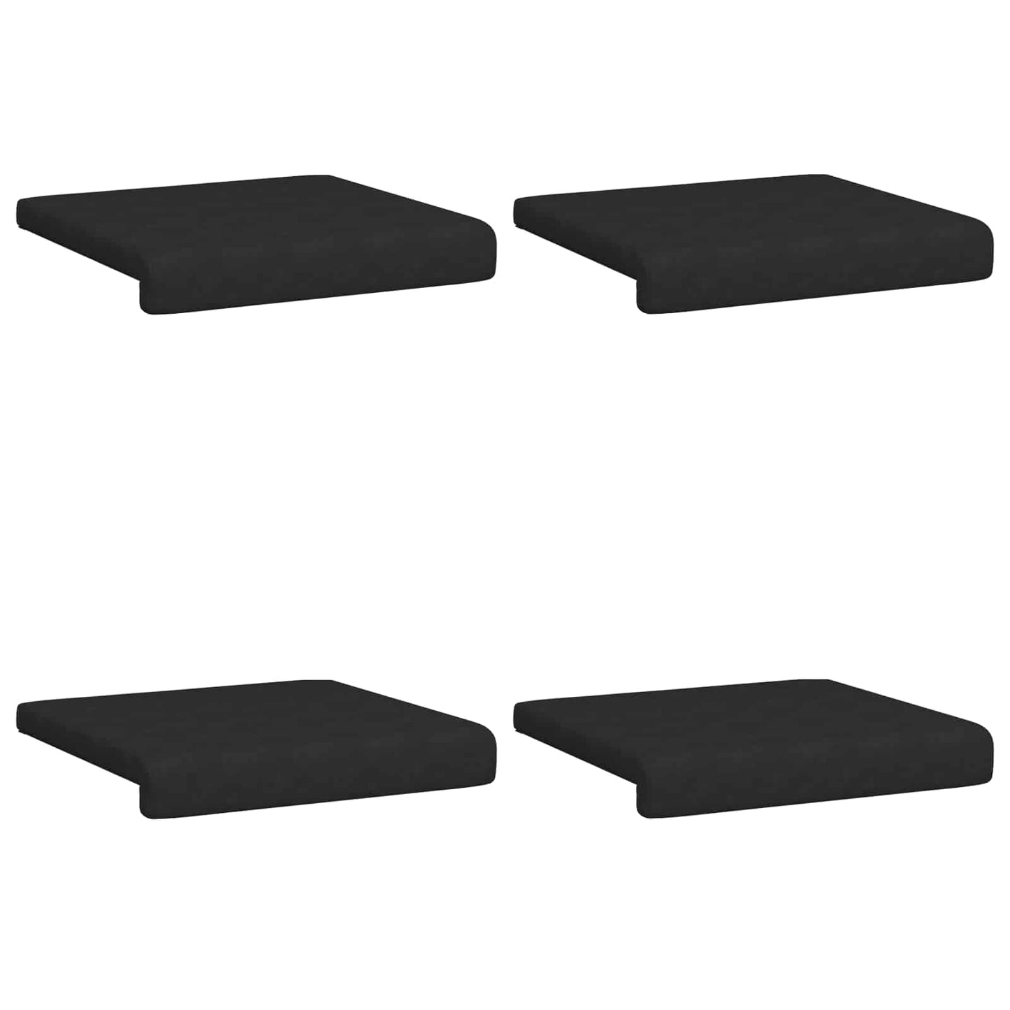 Bankkussen 4 st Microvezel Zwart Diepte 35 cm