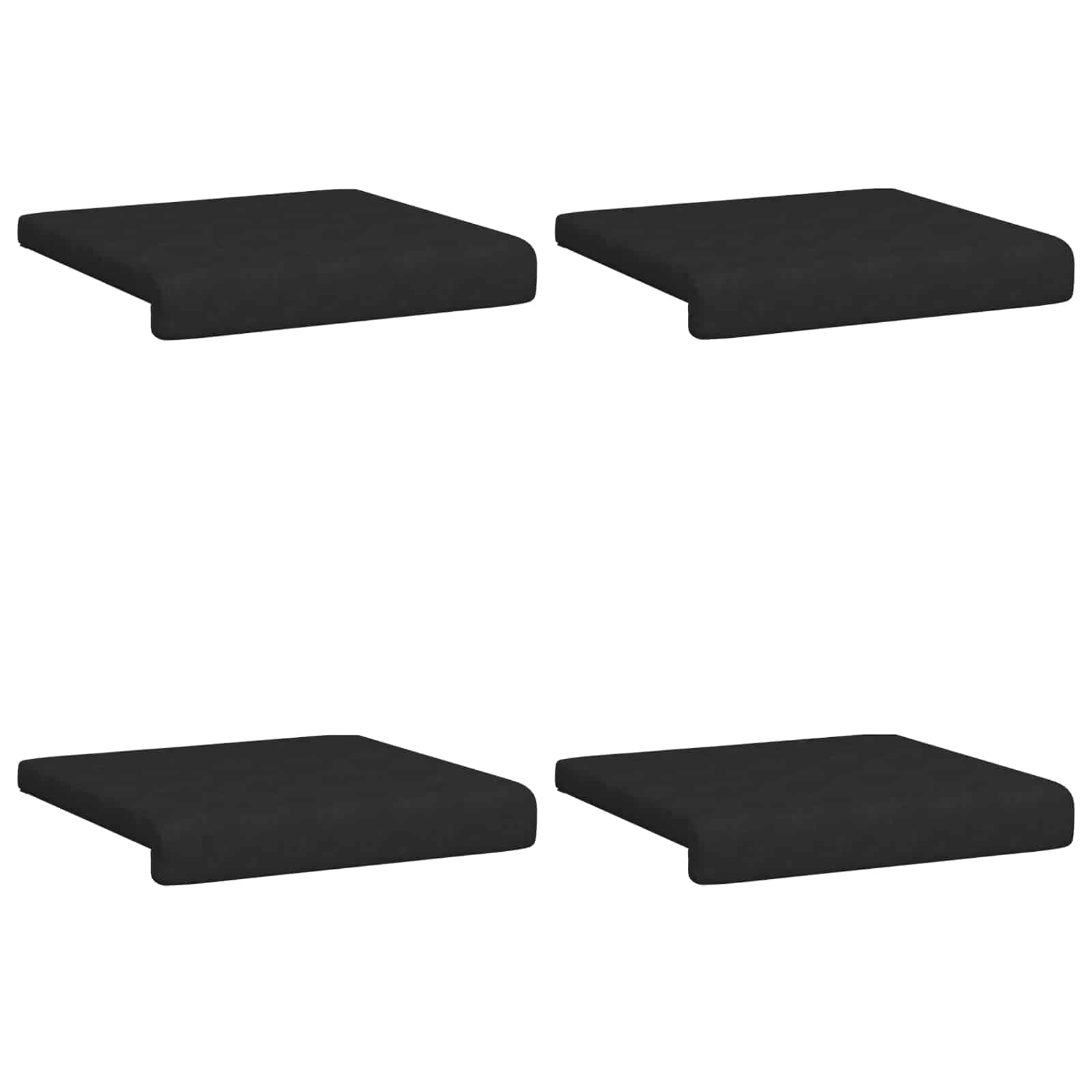 Bankkussen 4 st Microvezel Zwart Diepte 35 cm