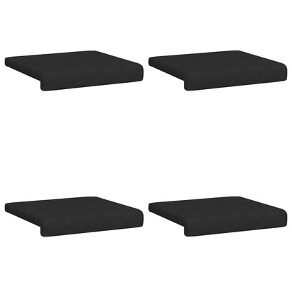 Bankkussen 4 st Microvezel Zwart Diepte 35 cm