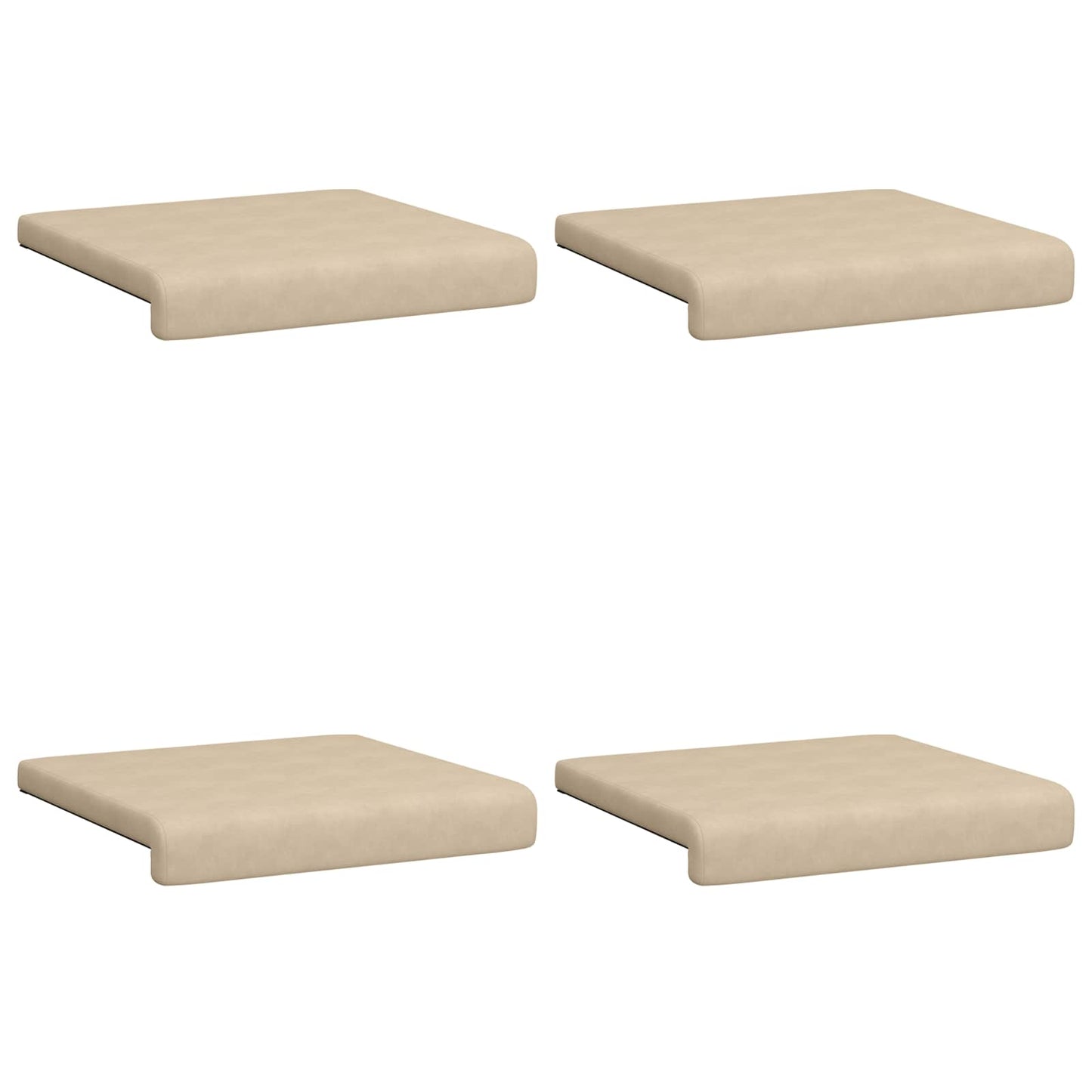 Bankkussen 4 st Microvezel Crèmekleurig Diepte 35 cm