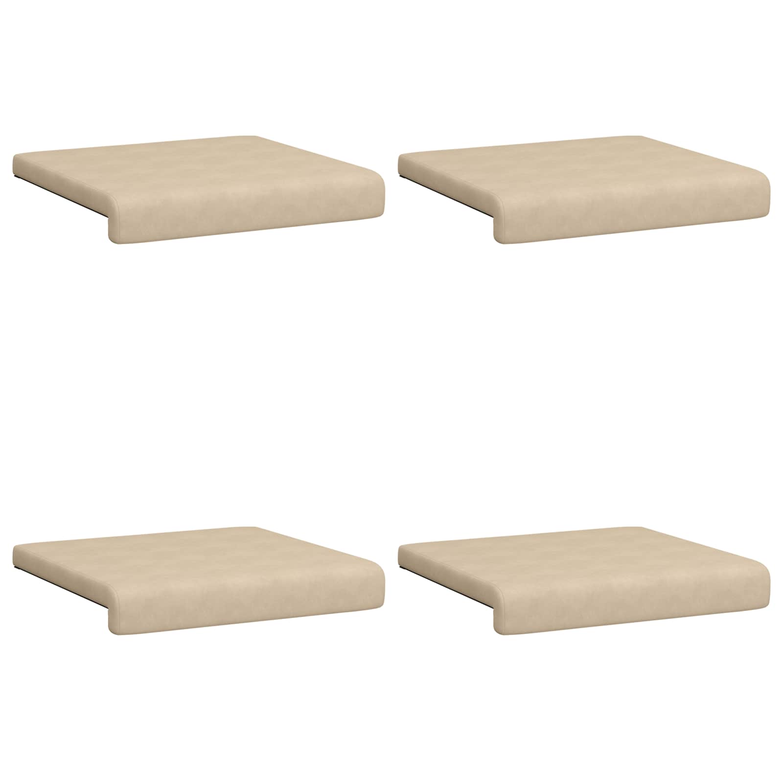 Bankkussen 4 st Microvezel Crèmekleurig Diepte 35 cm