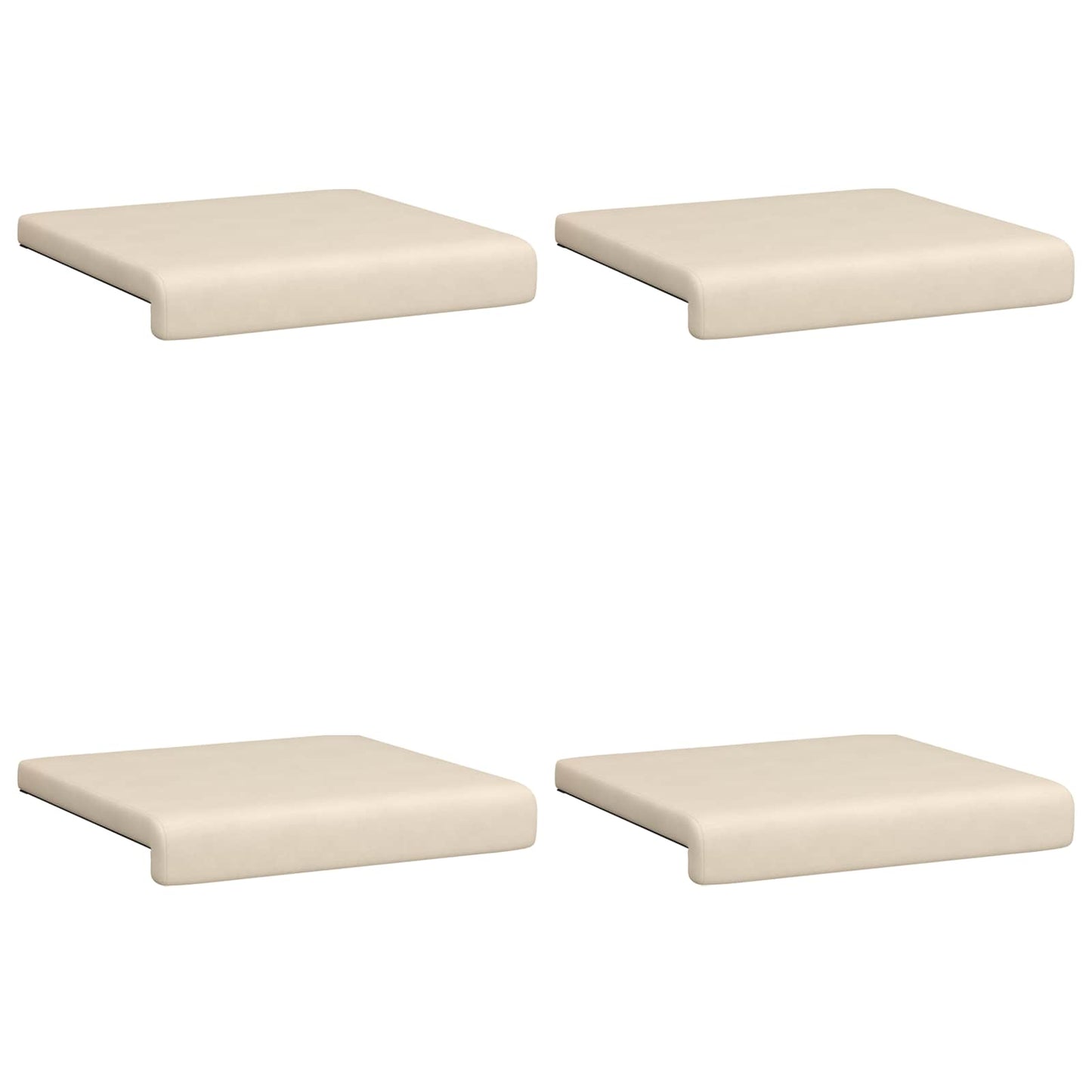 Bankkussen 4 st Microvezel Beige Diepte 35 cm