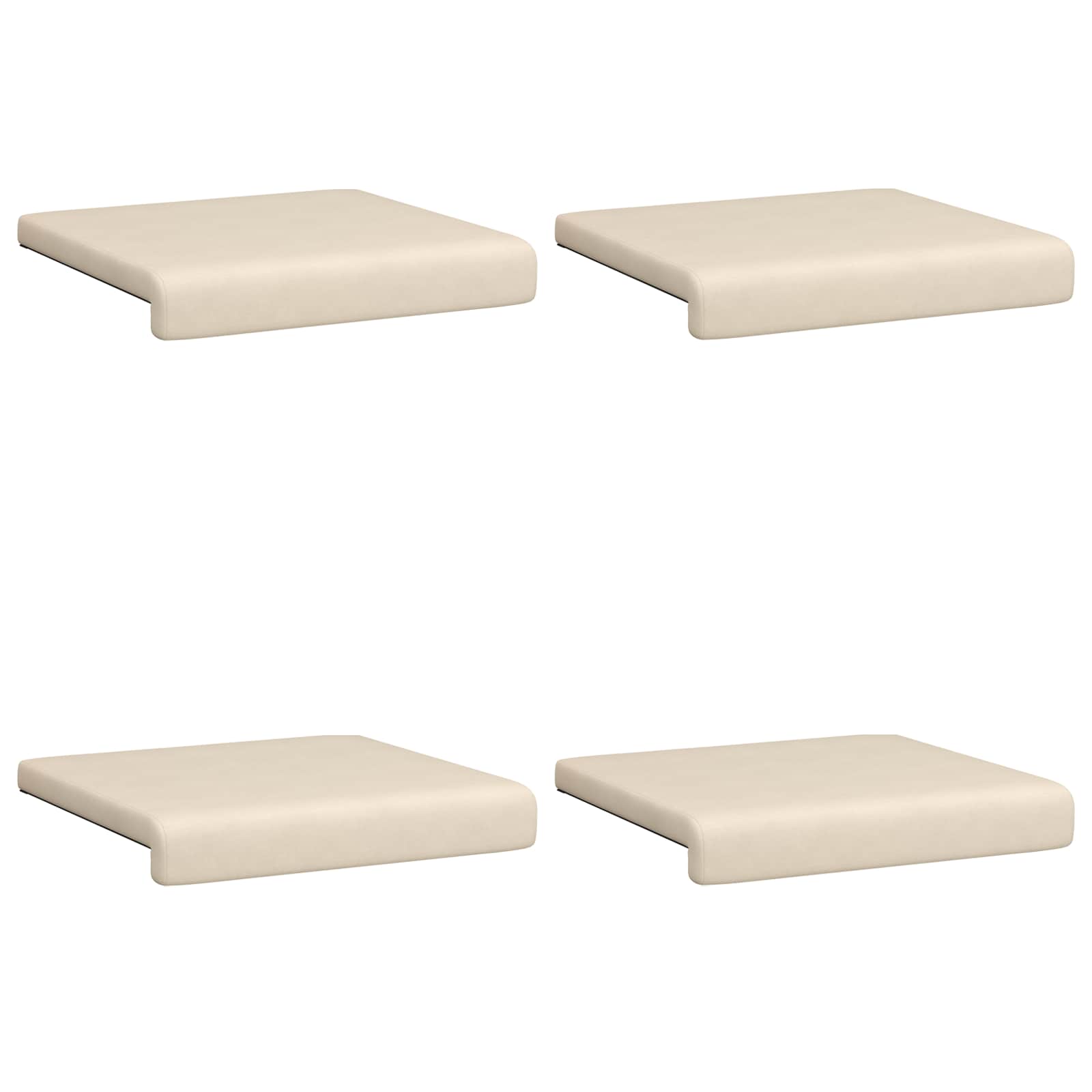 Bankkussen 4 st Microvezel Beige Diepte 35 cm