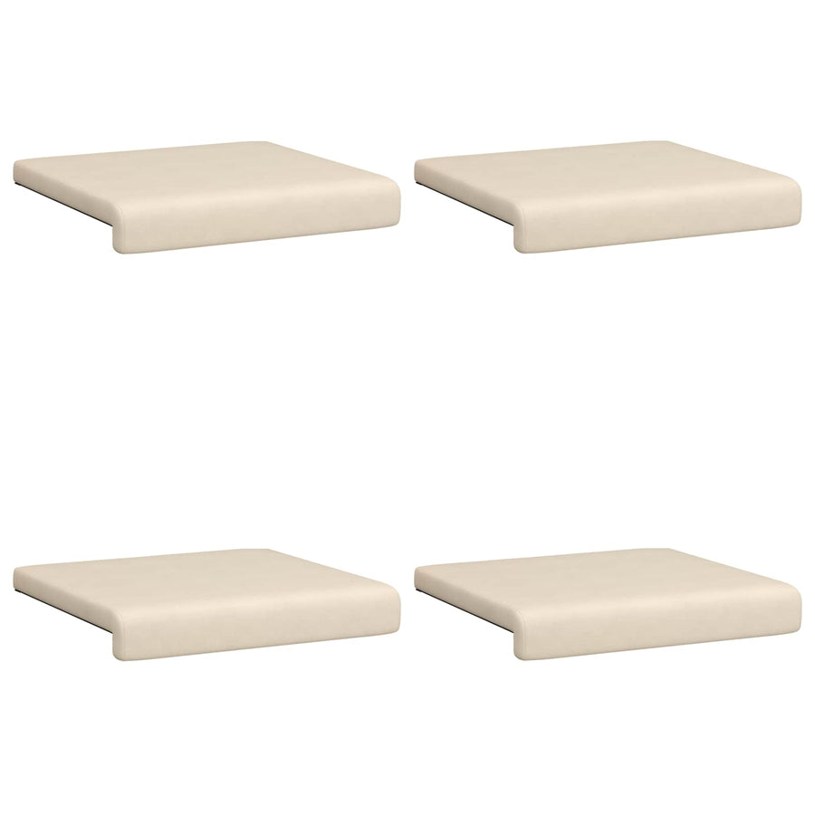 Bankkussen 4 st Microvezel Beige Diepte 35 cm