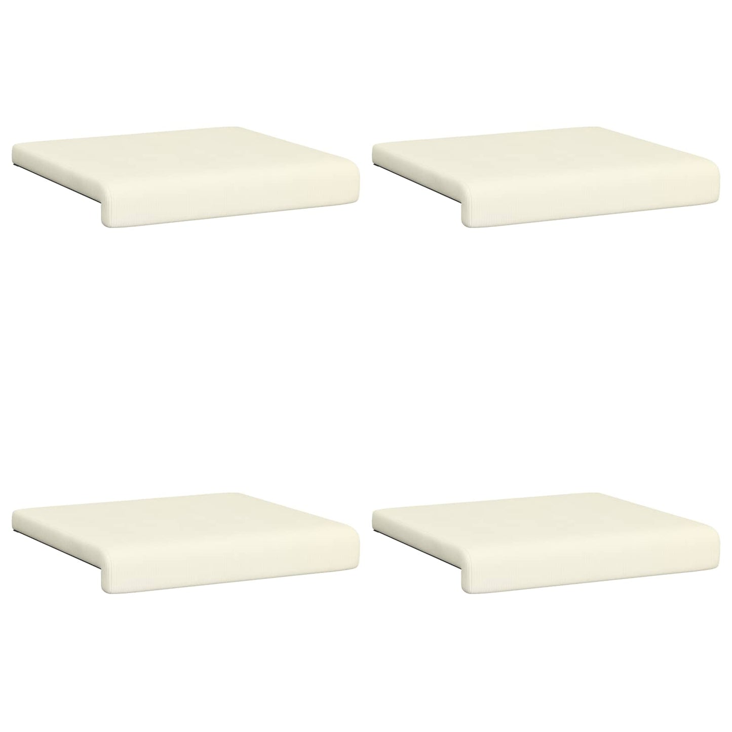 Bankkussen 4 st corduroy Crèmekleurig Diepte 35 cm