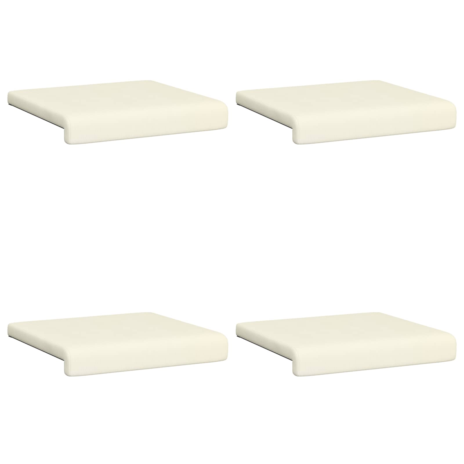 Bankkussen 4 st corduroy Crèmekleurig Diepte 35 cm