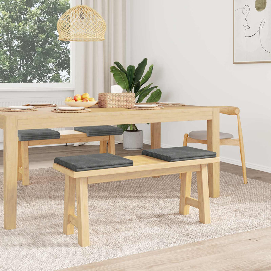 Bankkussen 4 st Pluche Corduroy Lichtgrijs Diepte 35 cm