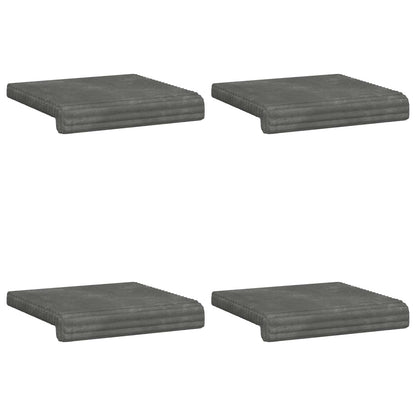 Bankkussen 4 st Pluche Corduroy Lichtgrijs Diepte 35 cm