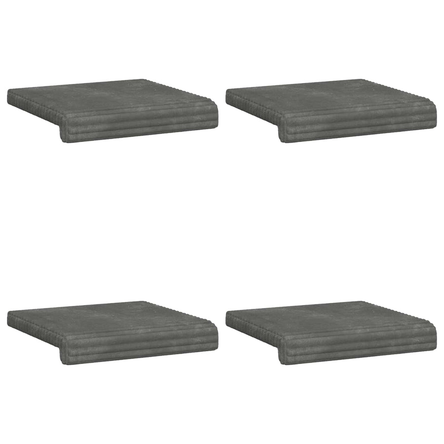 Bankkussen 4 st Pluche Corduroy Lichtgrijs Diepte 35 cm