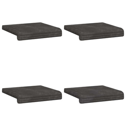 Bankkussen 4 st Pluche Corduroy Donkergrijs Diepte 35 cm