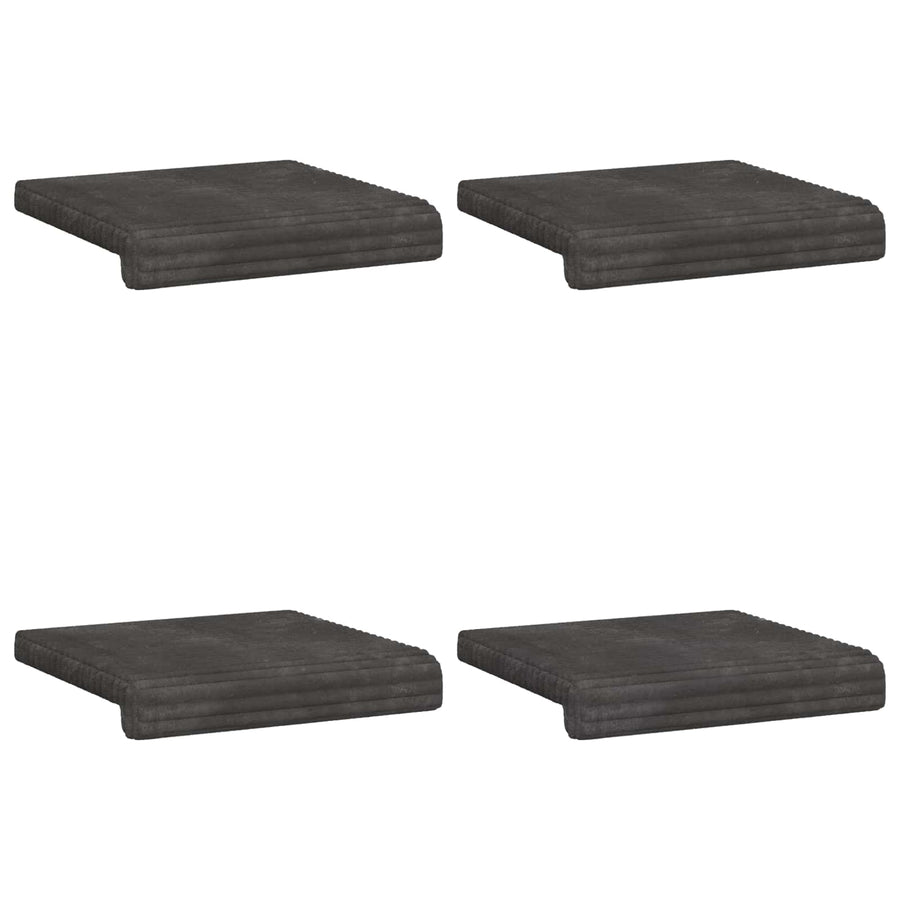Bankkussen 4 st Pluche Corduroy Donkergrijs Diepte 35 cm