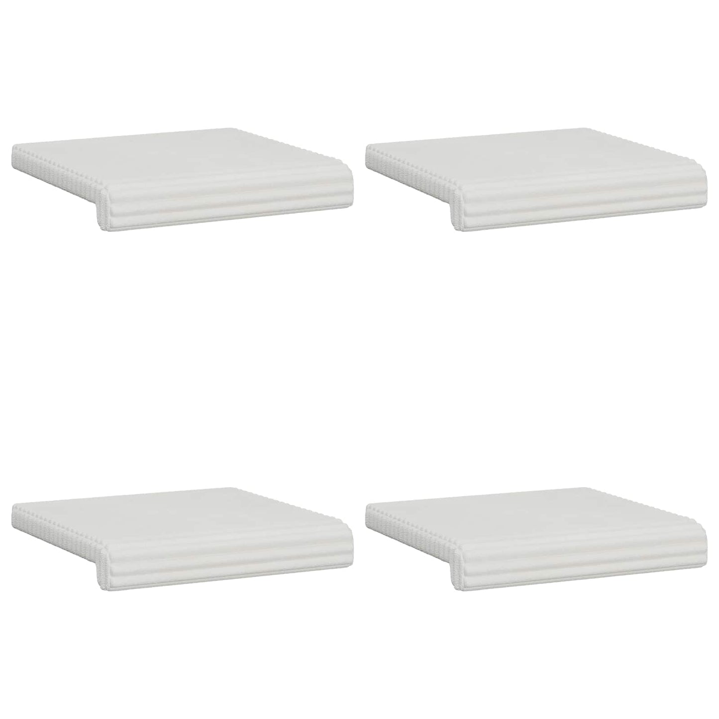 Bankkussen 4 st Pluche Corduroy Crèmekleurig Diepte 35 cm