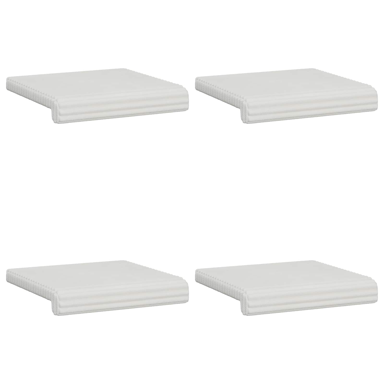 Bankkussen 4 st Pluche Corduroy Crèmekleurig Diepte 35 cm