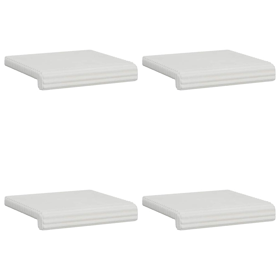 Bankkussen 4 st Pluche Corduroy Crèmekleurig Diepte 35 cm