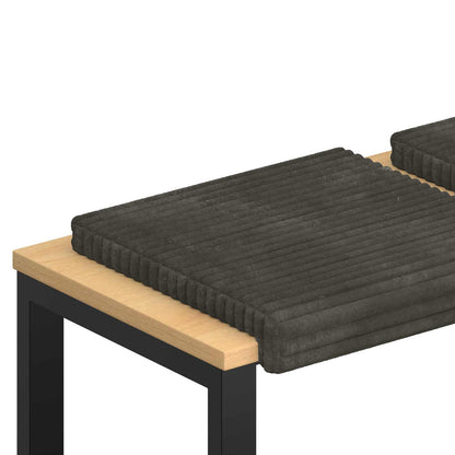 Bankkussen 4 st Pluche Corduroy Antraciet Diepte 35 cm