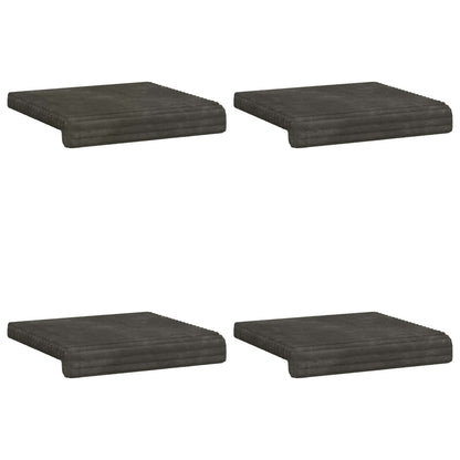Bankkussen 4 st Pluche Corduroy Antraciet Diepte 35 cm