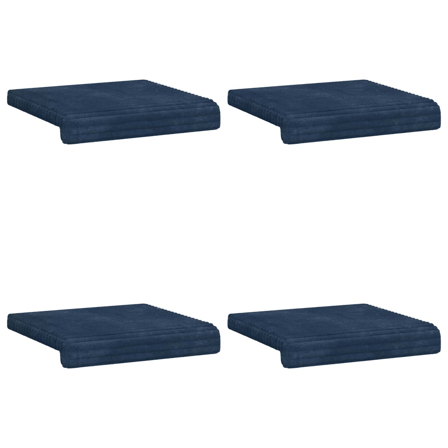Bankkussen 4 st Pluche Corduroy Marineblauw Diepte 35 cm