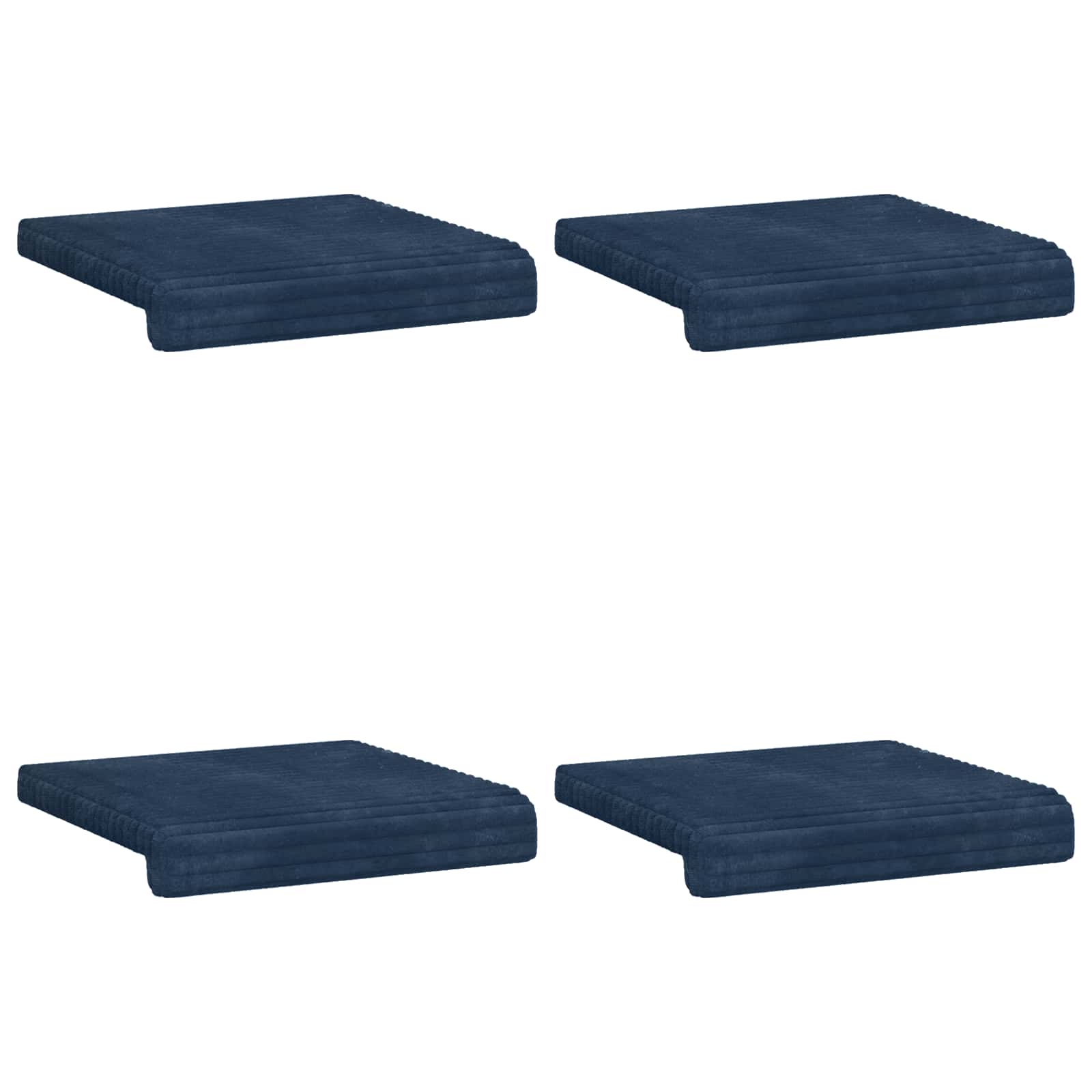 Bankkussen 4 st Pluche Corduroy Marineblauw Diepte 35 cm