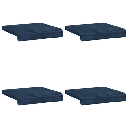 Bankkussen 4 st Pluche Corduroy Marineblauw Diepte 35 cm