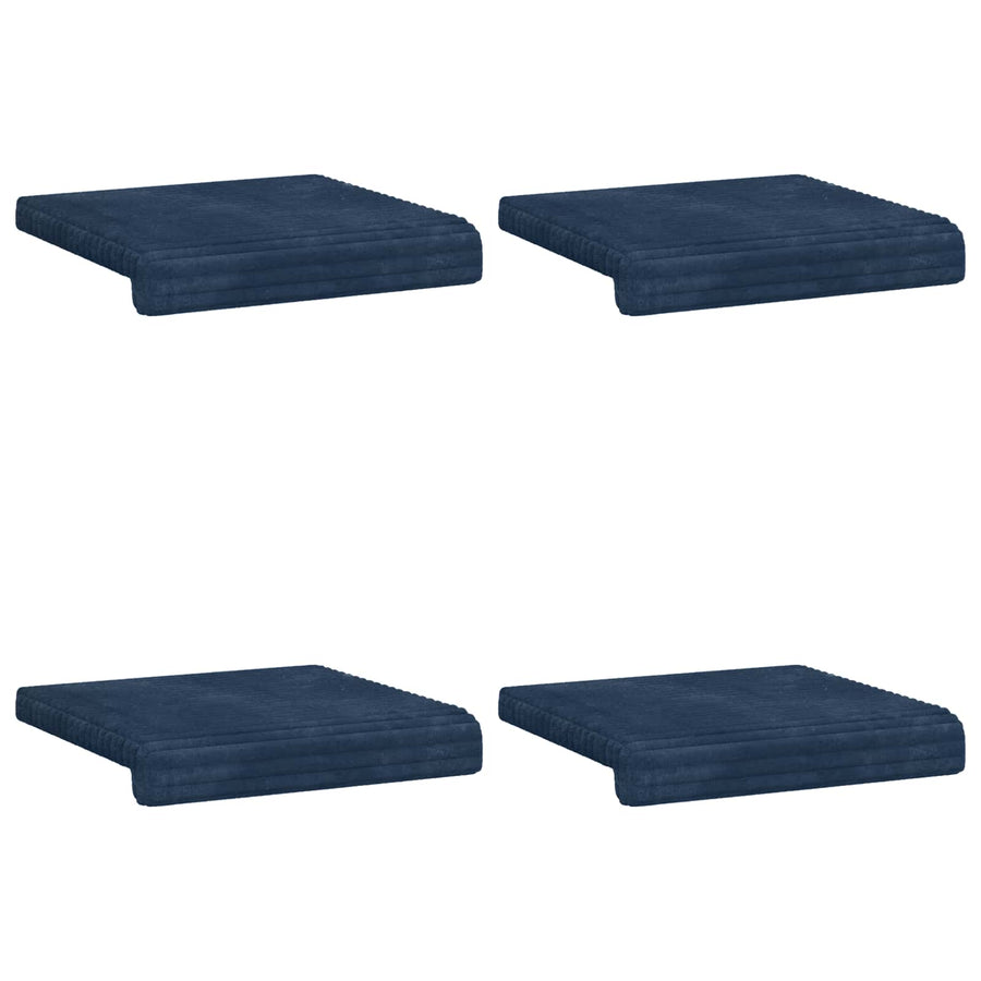 Bankkussen 4 st Pluche Corduroy Marineblauw Diepte 35 cm