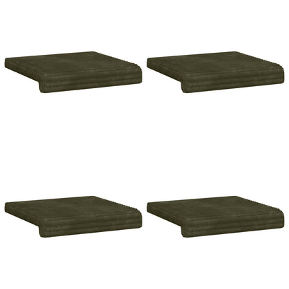 Bankkussen 4 st Pluche Corduroy Groen Diepte 35 cm