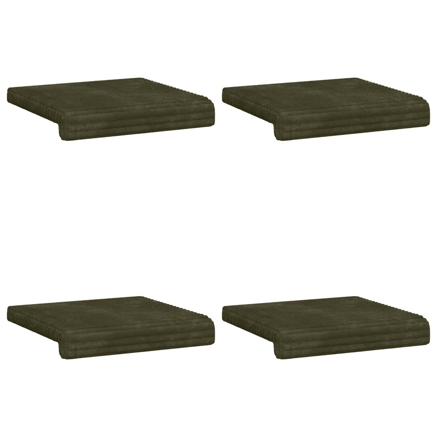 Bankkussen 4 st Pluche Corduroy Groen Diepte 35 cm