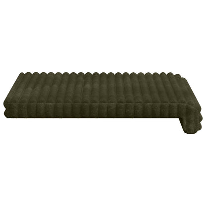 Bankkussen 4 st Pluche Corduroy Groen Diepte 35 cm